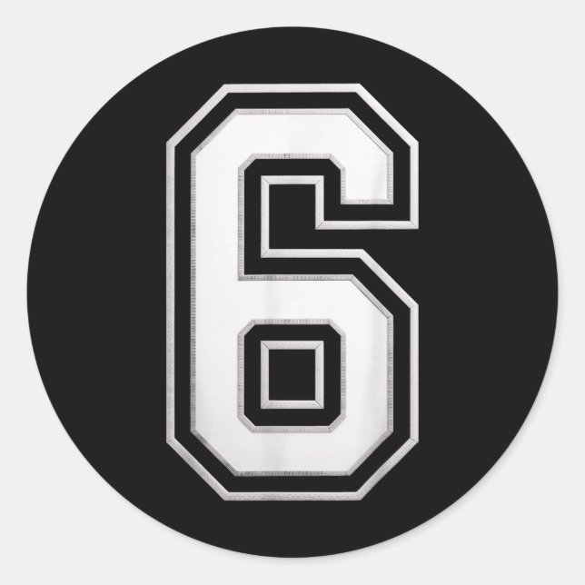Pegatina Redonda Number 6 67 Meme Matching  (Anverso)