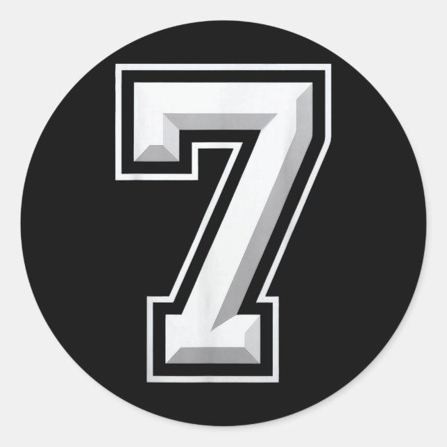 Pegatina Redonda Number 7 67 Meme Matching  (Anverso)