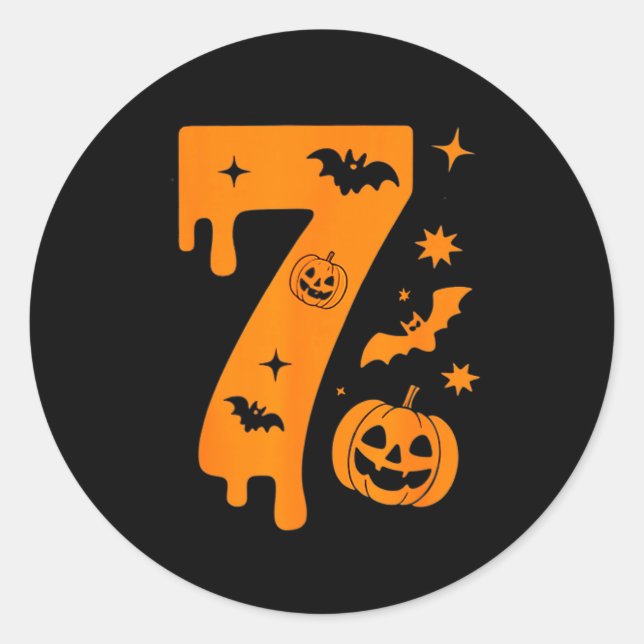 Pegatina Redonda Number 7 Six Seven 6 7 Meme Funny Design Couples H (Anverso)