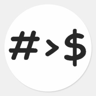 Pegatina Redonda Número