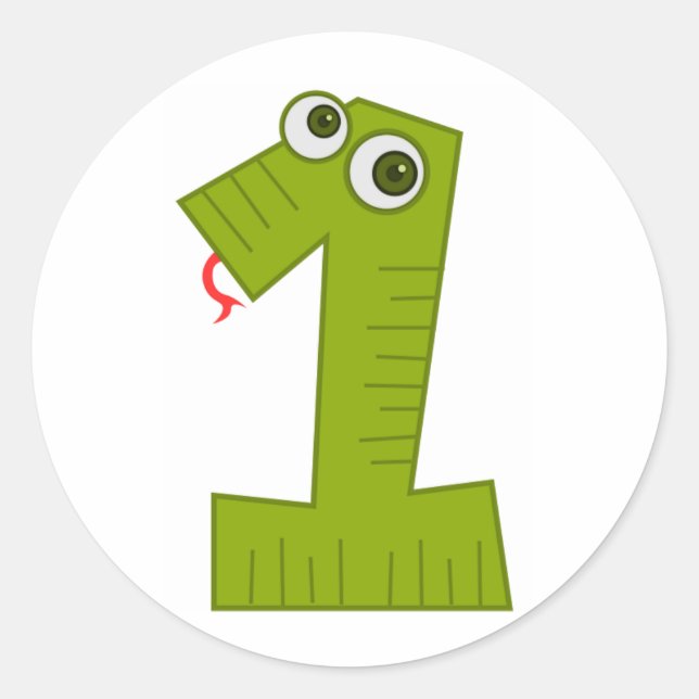 Pegatina Redonda Número 1 (Anverso)