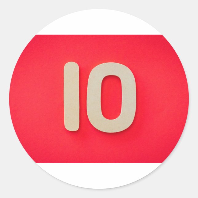 PEGATINA REDONDA NÚMERO 10 (Anverso)