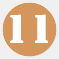 Número 11 Once números del esténcil de oro de Perú