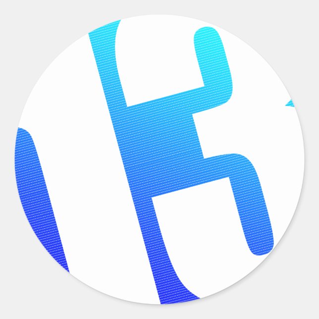 Pegatina Redonda Número 13 (Anverso)