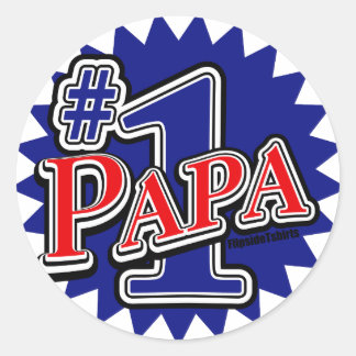 Pegatina Redonda Número 1 Papa