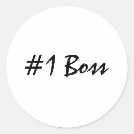 Pegatina Redonda Número 1: Personalización del jefe