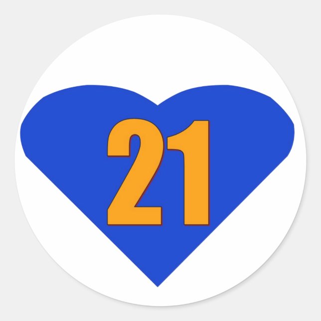 Pegatina Redonda Número 21 (Anverso)