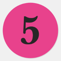 Número cinco suministros de planificación simple 5