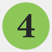 Número cuatro planificación simple 4 verde negro