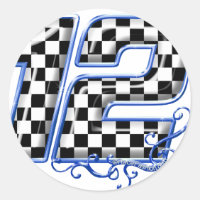 número de carreras 12 azul