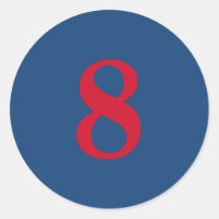 Número ocho suministros de planificación simple 8