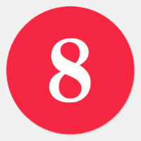 Número ocho suministros de planificación simple 8