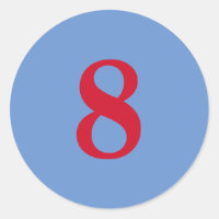 Número ocho suministros de planificación simple 8 