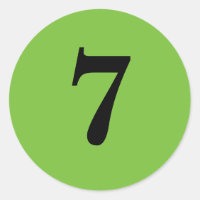 Número Siete planificación simple 7 verde negro