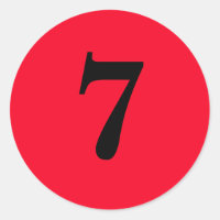 Número Siete suministros de planificación simple 7