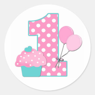 Pegatina Redonda Número uno