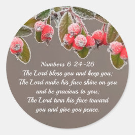 Pegatina Redonda Números 6 24-26 El Señor os bendiga y os guarde