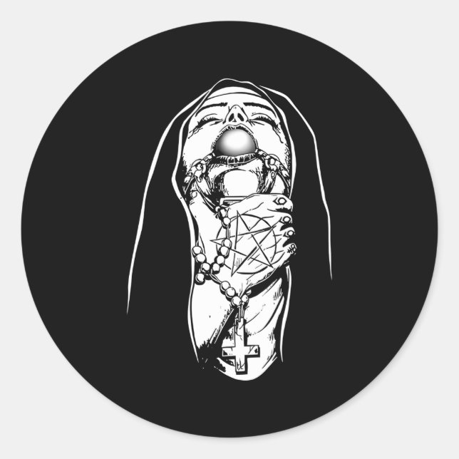 Pegatina Redonda Nun Ahogado (Anverso)