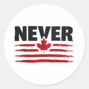 Pegatina Redonda Nunca 51.ª política canadiense-estadounidense Trum