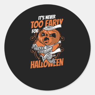 Pegatina Redonda Nunca antes para Halloween