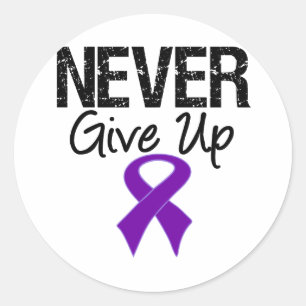Pegatina Redonda Nunca dé para arriba (el cáncer pancreático)