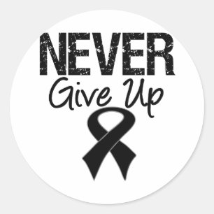Pegatina Redonda Nunca dé para arriba (el melanoma)