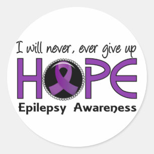 Pegatina Redonda Nunca se rinda la esperanza 5 Epilepsia