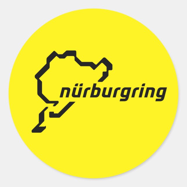 Pegatina Redonda Nurburgring Nordschleife Gran Turismo Driver (Anverso)
