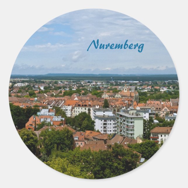 Pegatina Redonda Nuremberg (Anverso)