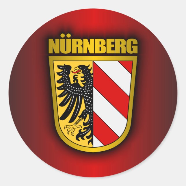 Pegatina Redonda Nurnberg (Nuremberg) (Anverso)