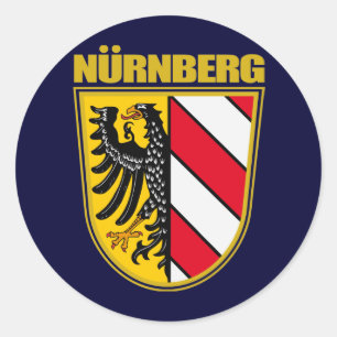 Pegatina Redonda Nurnberg (Nuremberg)