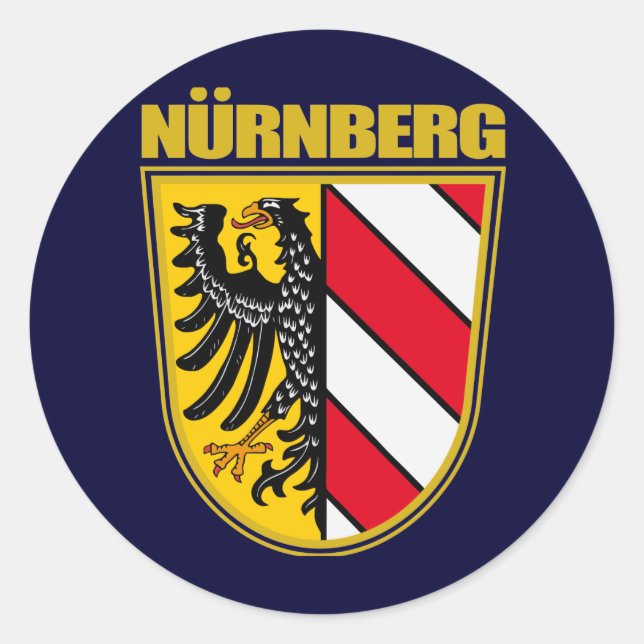 Pegatina Redonda Nurnberg (Nuremberg) (Anverso)