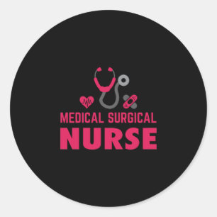Pegatina Redonda Nurse Gift Enfermero quirúrgico médico