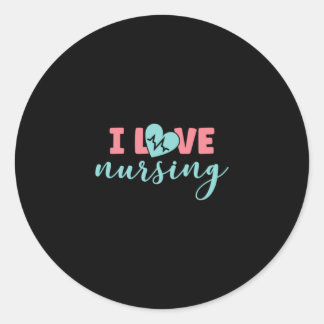 Pegatina Redonda Nurse Gift | Me encanta la Enfermería