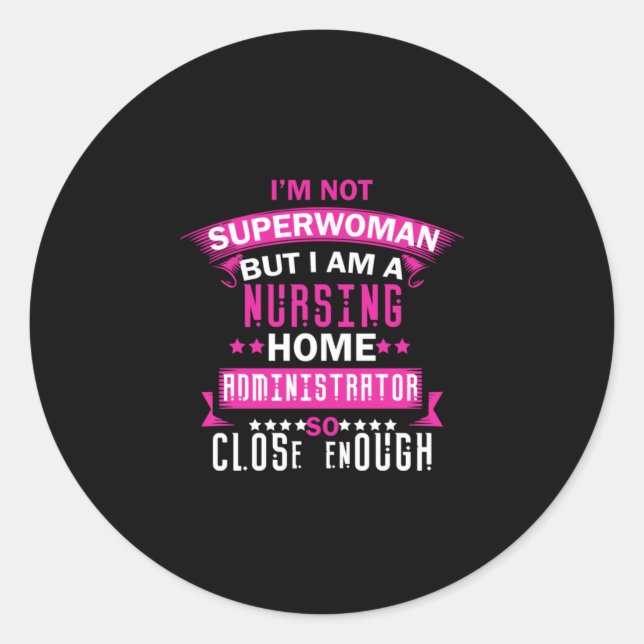 Pegatina Redonda Nurse Gift | No Soy Supermujer (Anverso)