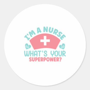 Pegatina Redonda Nurse Gift Soy Enfermero