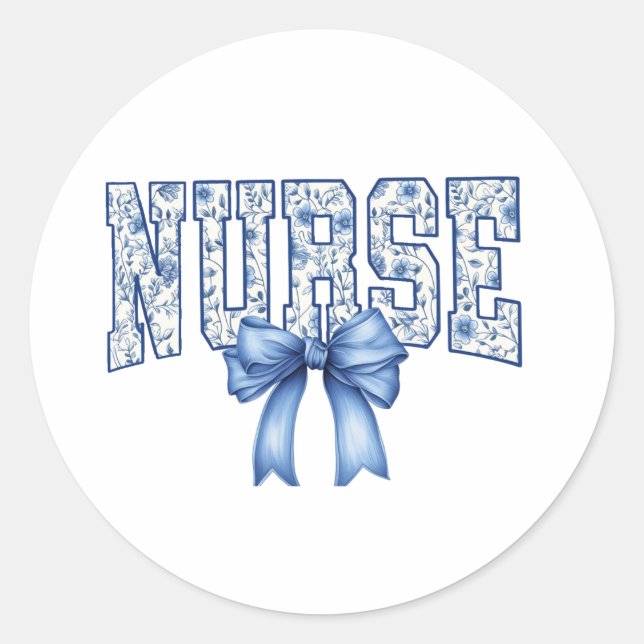 Pegatina Redonda Nurse Stickers (Anverso)