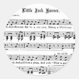 Pegatina Redonda Nursery Rhyme Jack Korner