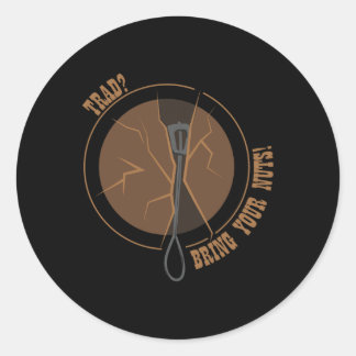 Pegatina Redonda Nut Trad Climbing 