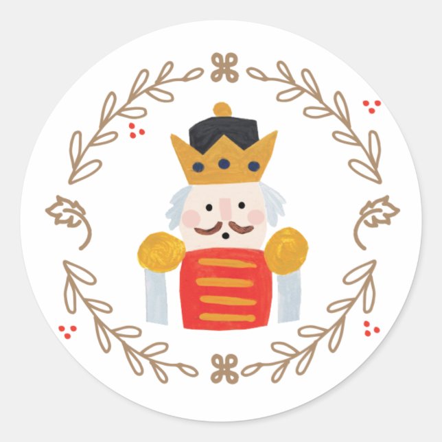 Pegatina Redonda Nutcracker (Anverso)