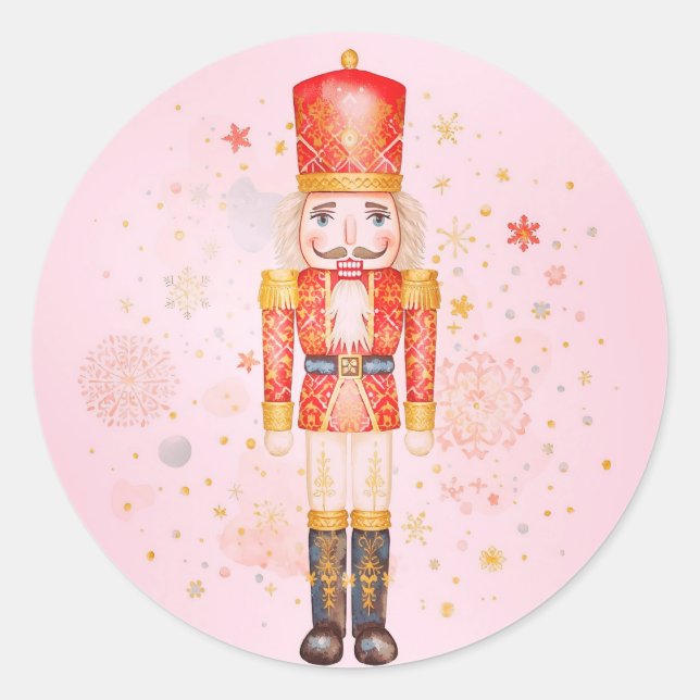 Pegatina Redonda Nutcracker (Anverso)