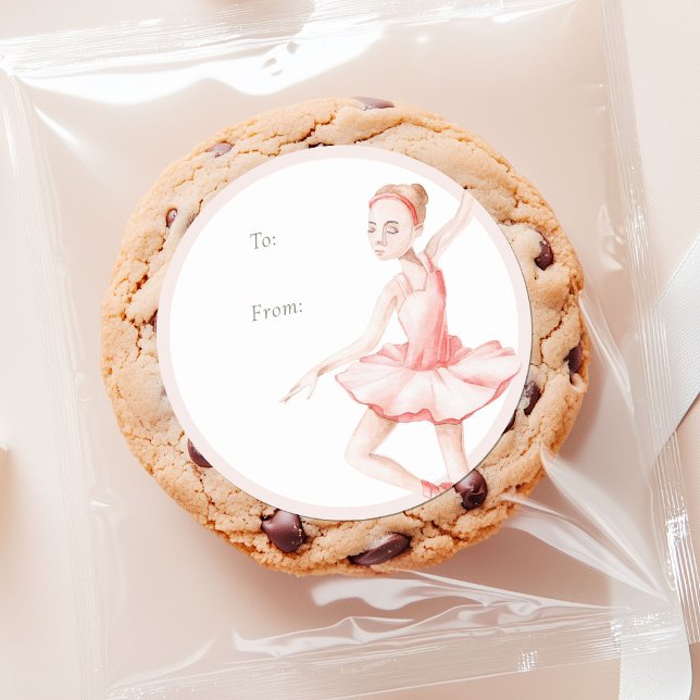 Pegatina Redonda Nutcracker Ballerina “To/From” Christmas Sticker (Subido por el creador)