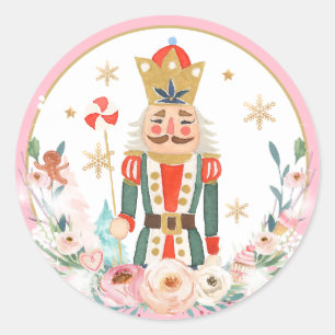 Pegatina Redonda Nutcracker Cumpleaños Sugar Plum Tierra De Hadas 