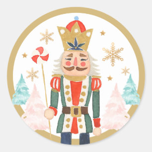 Pegatina Redonda Nutcracker Cumpleaños Sugar Plum Tierra De Hadas 