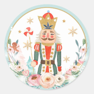 Pegatina Redonda Nutcracker Cumpleaños Sugar Plum Tierra De Hadas D