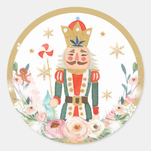 Pegatina Redonda Nutcracker Cumpleaños Sugar Plum Tierra De Hadas D