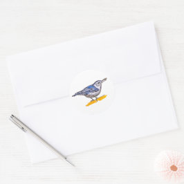 Pegatina Redonda Nuthatch