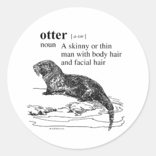 PEGATINA REDONDA NUTRIA