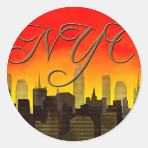 Pegatina Redonda nyc