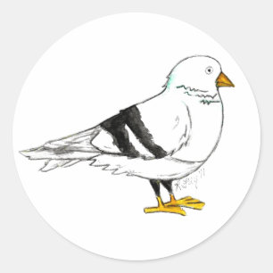 Pegatina Redonda NYC Pigeons Pigeon New York Dirty Bird Pegatinas